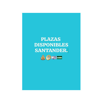 Plazas disponibles.